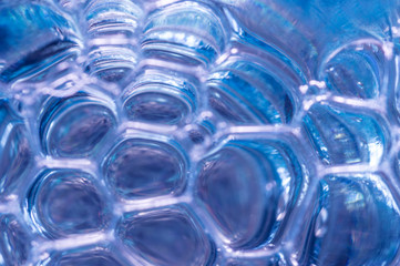Abstract background from bubbles blue tones.