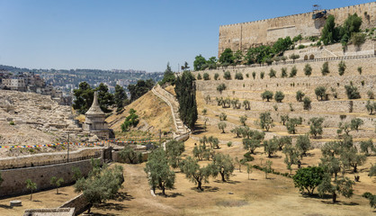 The Kidron Valley in Jerusalem, Israel