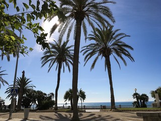 Obraz premium Strandpromenade in Sitges
