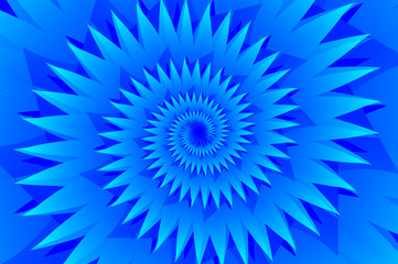 Star blue abstract vector pattern, Concentric star shapes - blue