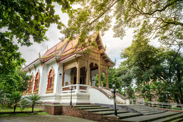 Obraz premium Wat Ched Yot beautiful temple and so antique at Chiang Mai Thailand