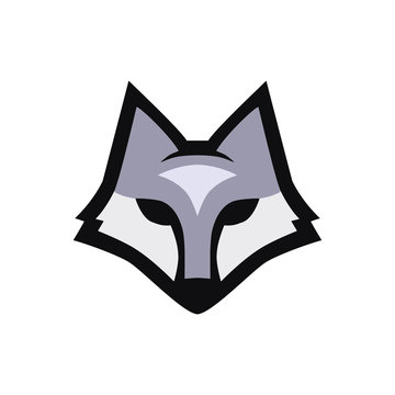 Wolf head icon on whit background. Logo for your project. Vector lllustration.