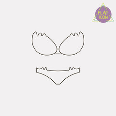 Women's underwear line icon