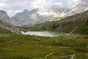 Naklejka na ściany i meble Dolomite's landscape - Puez odle natural park