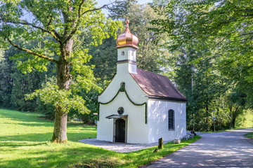 small church in Bavaria / Heart jesus chapel in Sch&ouml;nm&uuml;hl, Bavaria, Germany 