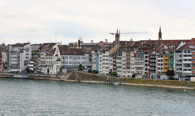 Fototapeta na wymiar St Johanns Rheinweg - Basel - Switzerland