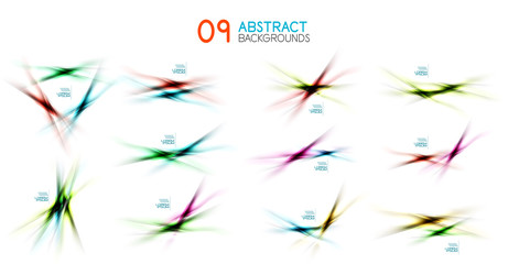Obraz premium Set of blurred overlapping and crossing lines