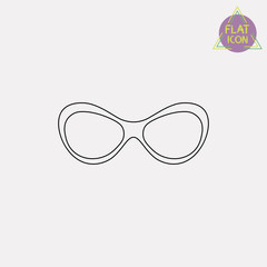 Goggles line icon