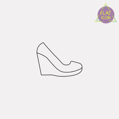 Shoes line icon