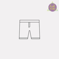 shorts line icon
