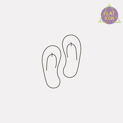 Flip flops line icon