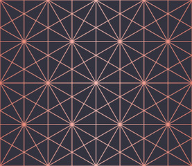 Simple geometric pattern. Endless. Seamless Pattern. Vector Lines. Trendy Copper Look.