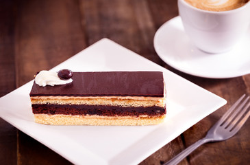Chocolate Napoleon with Coffee