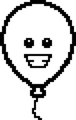 Smiling 8-Bit Cartoon Balloon