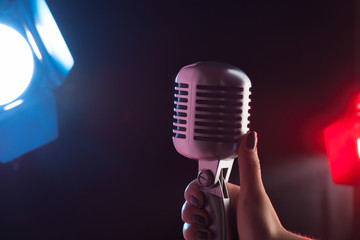audio microphone retro style