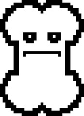 Fototapeta premium Serious 8-Bit Cartoon Bone