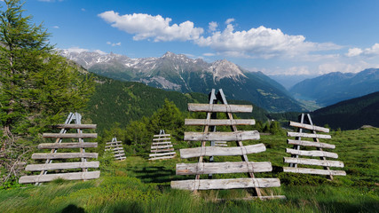 Lawinenschutz auf der Alp Grüm im Kanton Graubünden