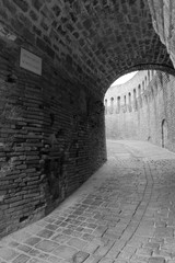Fortress in the city of Corinaldo, Italy 