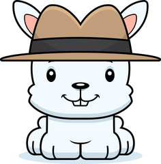 Fototapeta premium Cartoon Smiling Detective Bunny