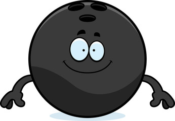 Happy Cartoon Bowling Ball