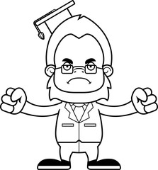 Cartoon Angry Teacher Sasquatch