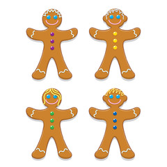 Christmas Gingerbread Family