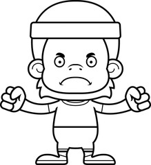 Cartoon Angry Fitness Orangutan