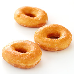 Glazed donutson a white Background