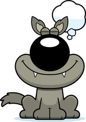 Cartoon Wolf Dreaming