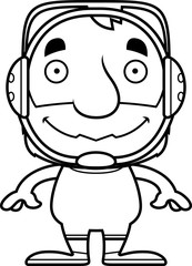 Cartoon Smiling Wrestler Man