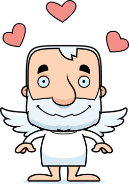 Cartoon Smiling Cupid Man
