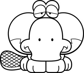 Cartoon Sad Platypus