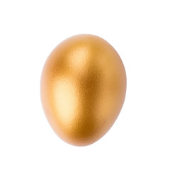 Golden Egg isolated on a white background