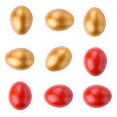 Golden Egg isolated on a white background