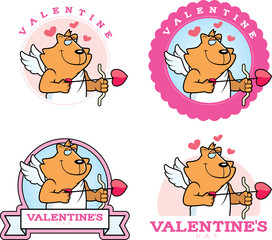 Cartoon Cat Cupid Graphic