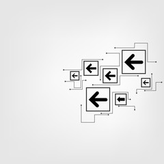 Vector technology arrows design.
