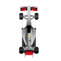 Top view of a racing car, Vector illustration