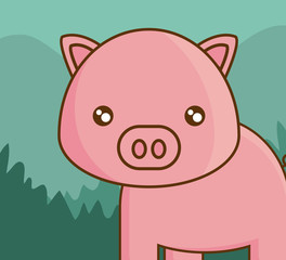 cute icon over colorful background vector illustration