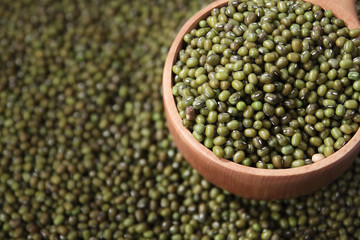 Indian Mung gram with Wooden Scoop