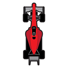 Top view of a racing car, Vector illustration