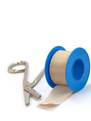 Rollenpflaster und Verbandschere