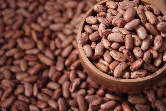 Indian red adzuki beans with Wooden Scoop