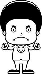 Cartoon Angry Businessperson Boy