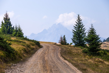 Rural road in mountains