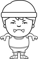 Obraz premium Angry Cartoon Fitness