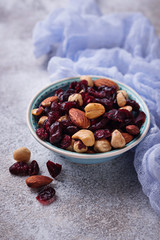 Nuts and dried fruits mix