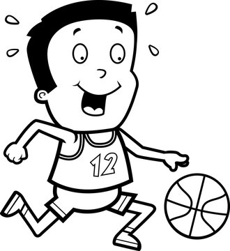 Cartoon Boy Basketball