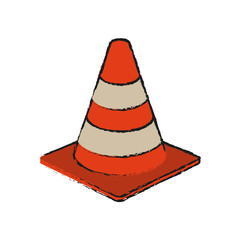 traffic cone icon image vector illustration design