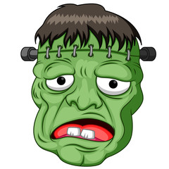 frankenstein head cartoon