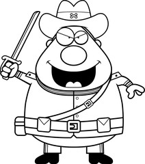 Angry Cartoon Confederate Soldier